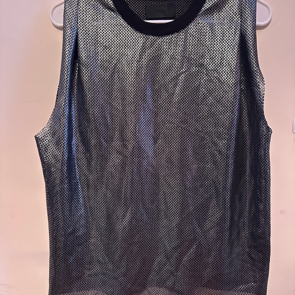 RTA Mesh Tank Top Men’s Small Silver